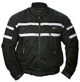 TOUR MASTER / CORTECH BREEZE MOTORCYCLE JACKET BLK/SIL MENS SIZE:LRG