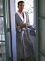 Luxury Spa Robe - Microfiber with Cotton Terry Lining, Sandstone, Medium