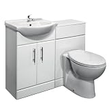 650mm Bathroom Vanity Unit & WC Unit with tap