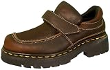 Dr. Martens Womens Velcro Loafer Grizzly Dark Brown Shoes