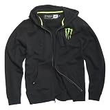 Monster Energy Drink Officially Licensed Back It Up Men's Hoody Zip Sweatshirt/Sweater - Black / X-Large