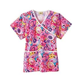 Tafford Nursing Scrubs Party Girl Crossover Scrub Top