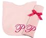 Princess Linens Embroidered Cotton Knit Bib and Burp Set - Pink, P