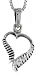 Sterling Silver Cut-out Heart Charm, 3/4 (19mm) Tall.
