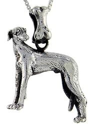 Sterling Silver Italian Greyhound Dog Pendant
