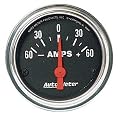 Auto Meter 2586 Traditional Chrome Short Sweep Electric Ammeter Gauge