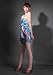 DEBUE Strapless Striped Sweetheart Dress Blue image 3