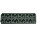 Paderno World Cuisine 20 Imprint 15.5 by 5.5 Inch Nonstick Madeleine Sheet