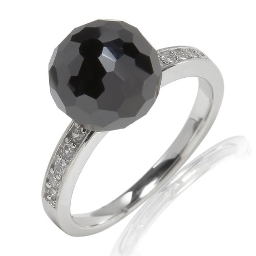Rafaela Donata Damen-Ring Argento Classico 925 Sterlingsilber Zirkonia Schwarz / Wei&szlig; 60 6 Preisvergleich