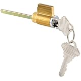 Prime-Line Products E 2103 Schlage -Shaped Keys & Keyway Cylinder Lock, 1-7/8 in. Tailpiece, Brass Housing, 2 Keys