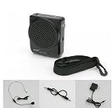 Aker Voice Amplifier 12watts Black MR1505, Portable, for Teachers, Coaches, Tour Guides, Presentations, Costumes, Etc.