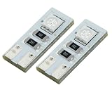 2pcs T10 2-SMD Canbus Error Free LED Light Bulbs 168 194 2825 W5W - Amber Yellow