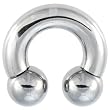 2 Gauge STEEL HORSESHOE Circular Barbell - -1/2" 10mm ball