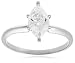 10k Choice of White or Yellow Gold Marquise Solitaire Diamond Engagement Ring (1 ct, J-K Color, I2-I3 Clarity)
