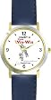 Habit 4 - Think Win-Win (English Text) - DELUXE TWO-TONE WATCH from THE 7 HABITS - WATCH COLLECTION BY WATCHBUDDY&reg; - Arabic Numbers - Blue Leather Strap-Size-Large ( Men's Size or Jumbo Women's Size )
