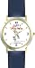 Habit 4 - Think Win-Win (English Text) - DELUXE TWO-TONE WATCH from THE 7 HABITS - WATCH COLLECTION BY WATCHBUDDY&reg; - Arabic Numbers - Blue Leather Strap-Size-Large ( Men's Size or Jumbo Women's Size )