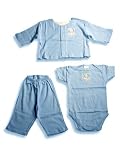 Little Giraffe - Newborn Baby Boys, 3-Piece Pant Set, Lt. Blue