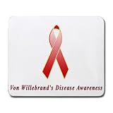 Von Willebrand's Disease Awareness Ribbon Mouse Pad