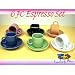 12 Pc Delicate Coffee Espresso Cup & Saucer Set **New**