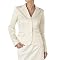 Isaac Mizrahi Satin Tuxedo Blazer- Winter White