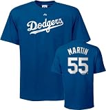 Russell Martin Majestic Name and Number Blue Los Angeles Dodgers T-Shirt