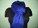 Blue 100% Viscose Solid Stole