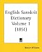 English Sanskrit Dictionary, Part 1