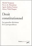 Droit constitutionnel. Les grandes décisions de la jurisprudence