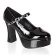 Funtasma Women's MARYJANE-50, 4" Chunky Heel Mary Jane Platform Pump available in 7 colors