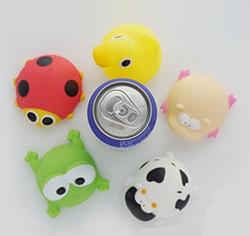 MOLITONG Multi-function Colorful Little Animals Spray Water Bath Toys for Children in Mesh Bag Pack of 5