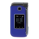 Dark Blue Rubberized Snap-On Crystal Hard Cover Case for Verizon Samsung Alias 2 SCH-U750 Cell Phone