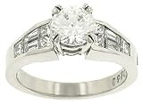 Baguette/princess Diamond Engagement Ring.83ct (cz ctr