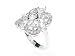 SilverBin Sterling Silver Art Deco Elegant Design Bezel Set CZ with Small CZ Accents