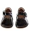 Rainbow Steps Patent Black Flower Mary Janes *SQUEAKS*