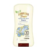 Hawaiian Tropic Sensitive Skin Oil Free Faces Lotion SPF 30 Sunscreen-4 oz (Quantity of 4)