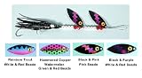 Hi-Tech Tackle Wire Squid Bait Rig Color: Hammered Copper Watermelon