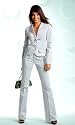 Satin-Hosenanzug hellgrau Damen-Hosenanzug Damen-Anzug Satin Grau