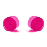 Crepe Streamer 81 Feet 2/Pkg-Hot Pink