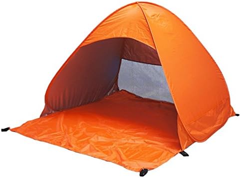 EZColoris Beach Tent UV 50+ Protection Instant Pop-up Folding Outdoor Cabana Sun Shelter Portable Light Weight (Orange)