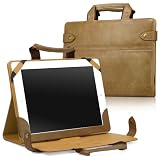 BoxWave Manhattan Elite iPad 3 Travel Case - Slim Genuine Leather iPad3 Folio Briefcase / Carrying Case with Convenient Handles and Rotating Multi-Angle Stand for Landscape and Portrait Viewing - iPad (3rd Generation) Cases and Covers (Sienna Brown)