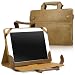 BoxWave Manhattan Elite iPad 2 Travel Case – Slim Genuine Leather Folio Briefcase / Carrying Case with Convenient Handles and Rotating Multi-Angle Stand for Landscape and Portrait Viewing – iPad 2 Cases and Covers (Sienna Brown)