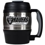 Sports NFL RAIDERS 52oz. Stainless Steel Macho Travel Mug with Bottle Opener/Stainless Steel Bottle Opener Stainless Steel