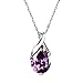 Outop S925 Pure Silver Necklace Platinum Plated Natural Pendant