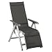 Kettler 556723 Relaxsessel "Basic" Aluminiumgestell silber, Textilene anthrazit