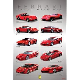 Ferrari (Dream Machines) Art Poster Print - 24x36