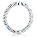 BERRICLE Sterling Silver Round Simulated Blue Topaz Cubic Zirconia CZ Wedding Eternity Band Ring