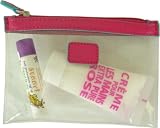 Baekgaard Mini Travel Pouch - Azalea Pink Turquoise Clear Collection Travel Pouch ~ Use Anytime!