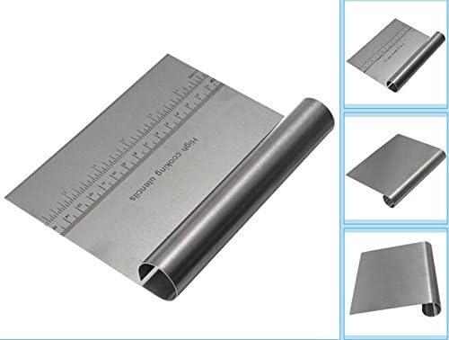 ibuyfun Stainless Steel Pizza Dough Scraper Cutter Kitchen Flour Pastry Cake Tool