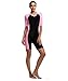 BELLOO Swimsuit for Women One Piece Short-Sleeve Swimming Suit Sun Protection,Large Lightpink