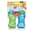 Nuby 2-Pack 10 oz No-Spill Cup with Flexi Straw, Colors May Vary